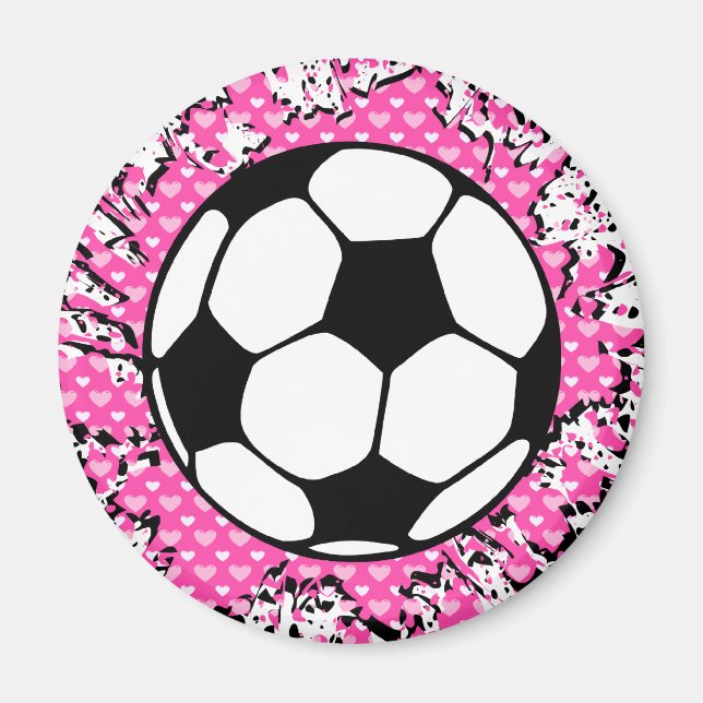 Aimant splat de football. (Devant)
