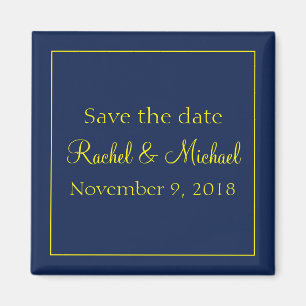 Aimant Splendid Save the Date Blue and Yellow