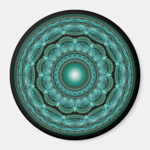 Aimant Splendide mandala fractal brillant