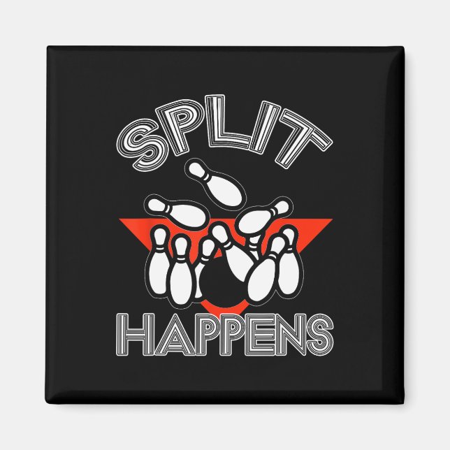 Aimant Split Happings Bowling Shirt Funny Spare Ball Team (Devant)