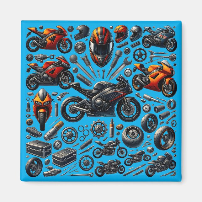 Aimant Sports Motorcycles: Speed and Performance (Devant)