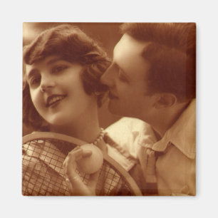 Aimant Sports vintages Tennis, Amour et Romance