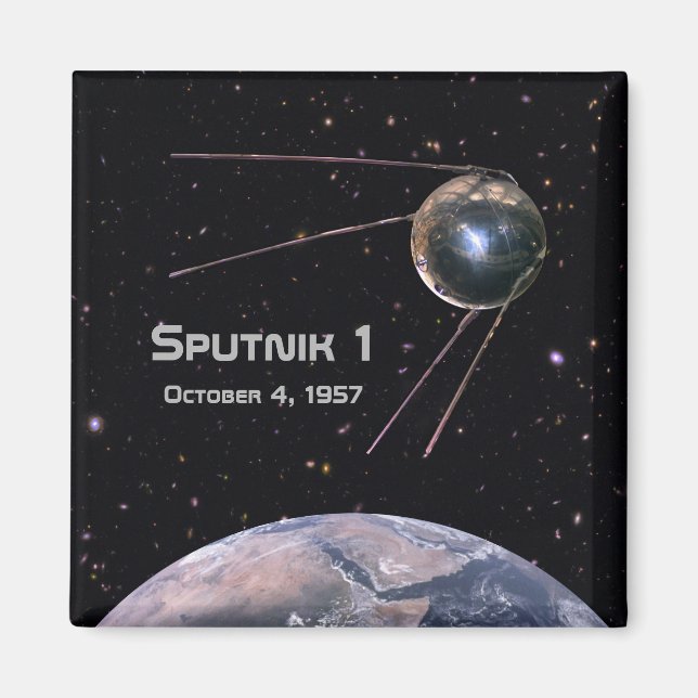 Aimant Spoutnik 1 Satellite terrestre (Devant)