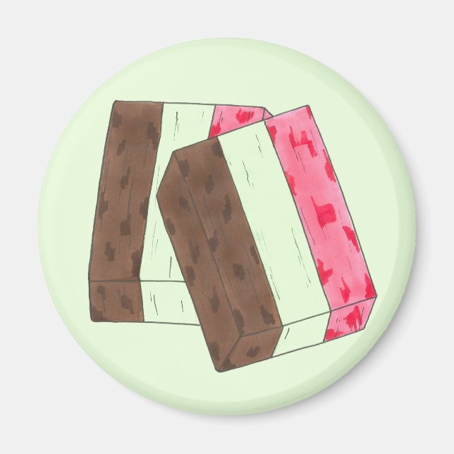 Aimant Spumoni Italien Gelato Crème de glace Dessert Spum (Devant)