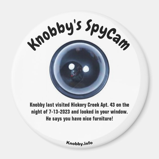 Aimant SpyCam Hickory Creek Apt de Knobby. 43 Réfrigérate (Devant)