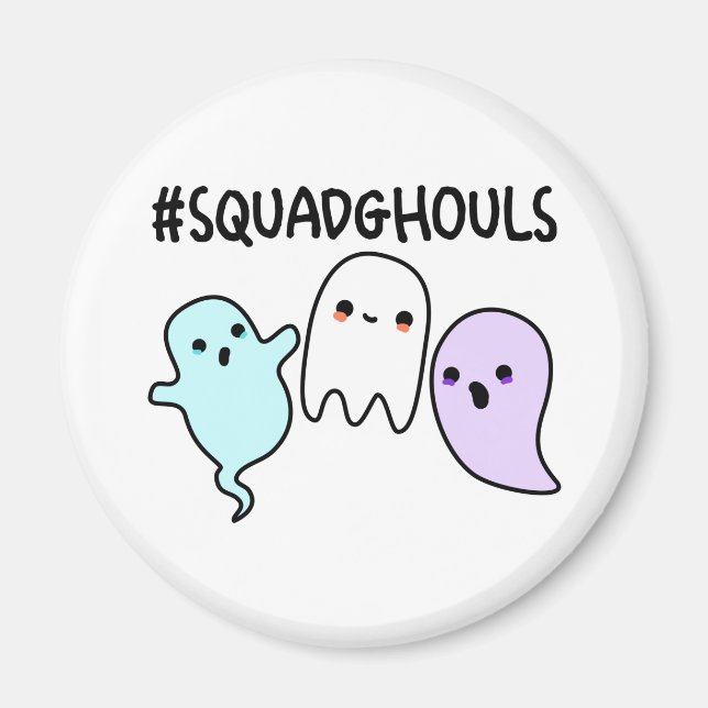 Aimant Squad Ghouls Drôle Jeu d'Halloween (Devant)