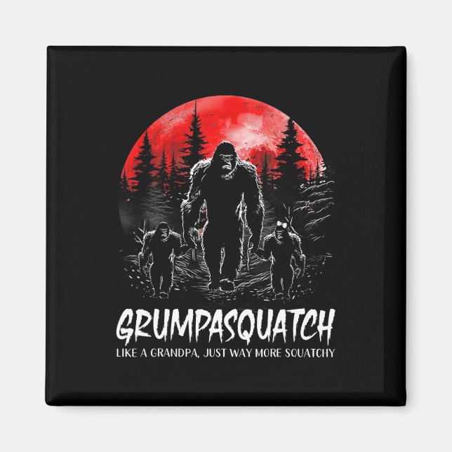 Aimant Squatch Funny Bigfoot Papa Sasquatch Yeti Pères D (Devant)