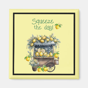 Aimant Squeeze The Day - Panier De Citron