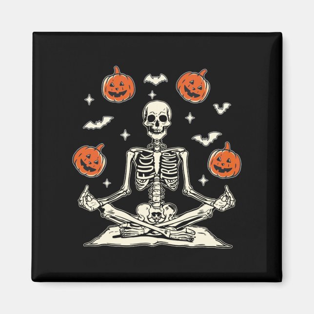 Aimant Squelette anti Trump Halloween manches longues  (Devant)