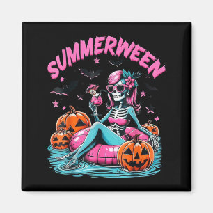 Aimant Squelette chaud de Halloween d'été Plage d'été
