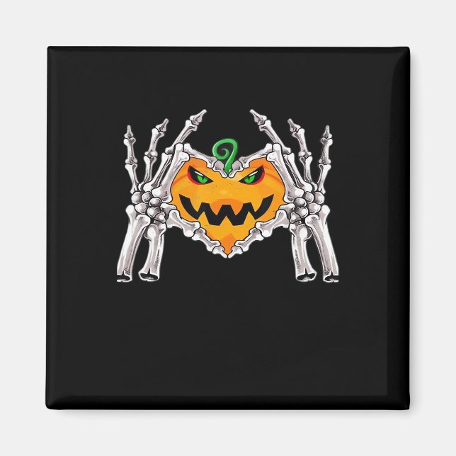 Aimant Squelette Coeur main Signale Costume os (Devant)