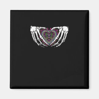 Aimant Squelette Coeur Mains Muertos Mexicain Jour De La