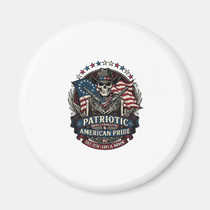 Aimant Squelette Cowboy Patriotique Squelette Dark Patrio