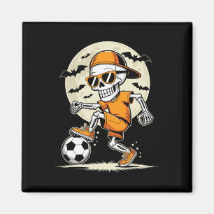 Aimant Squelette de dessin animé drôle joueur de football
