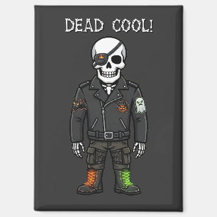 Aimant Squelette de motard super cool Halloween