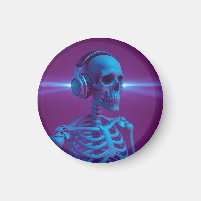 Aimant Squelette de musique qui ne meurt jamais (Devant)