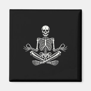Aimant Squelette de yoga drôle méditation Squelette de yo