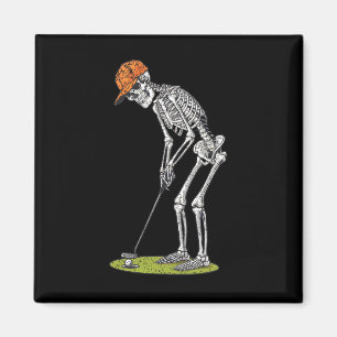 Aimant Squelette Golf Halloween Golfeur Joueur de Golf Dr