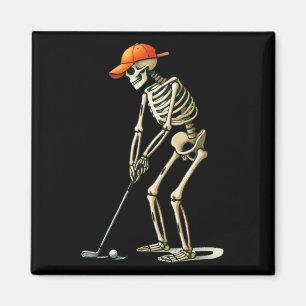Aimant Squelette Golf Halloween Golfeur Joueur de Golf Dr