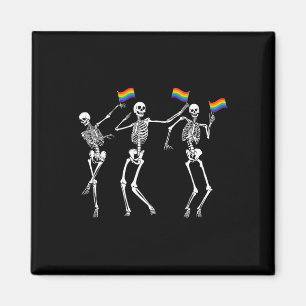Aimant Squelette Halloween Lgbt Drapeau Squelette Gay pri