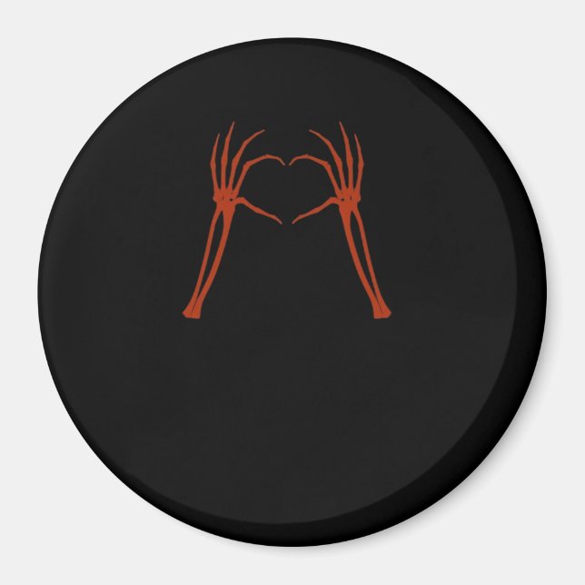 Aimant Squelette Mains Coeur Signer Costume Drôle Hallowe (Devant)