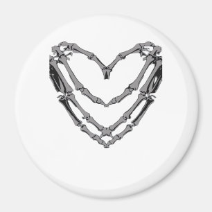 Aimant Squelette Mains Coeur Signer Retro Costume Hallowe