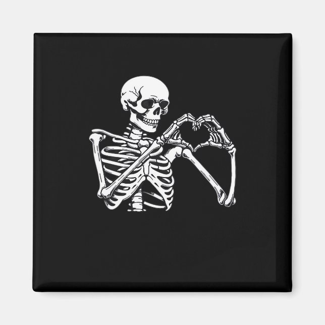 Aimant Squelette Mains de coeur Signer Costume d'Hallowee (Devant)
