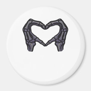 Aimant Squelette Mains Formant Un Coeur