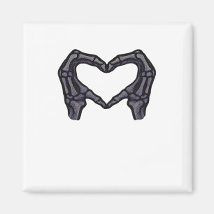 Aimant Squelette Mains Formant Un Coeur