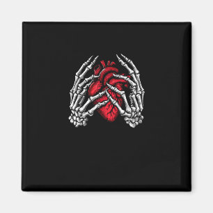 Aimant Squelette Mains tenant Coeur Halloween Costume