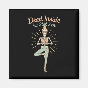 Aimant Squelette Méditation Drôle Yoga Mort à l'Intérieur