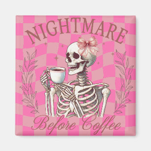 Aimant Squelette Rose Halloween Café
