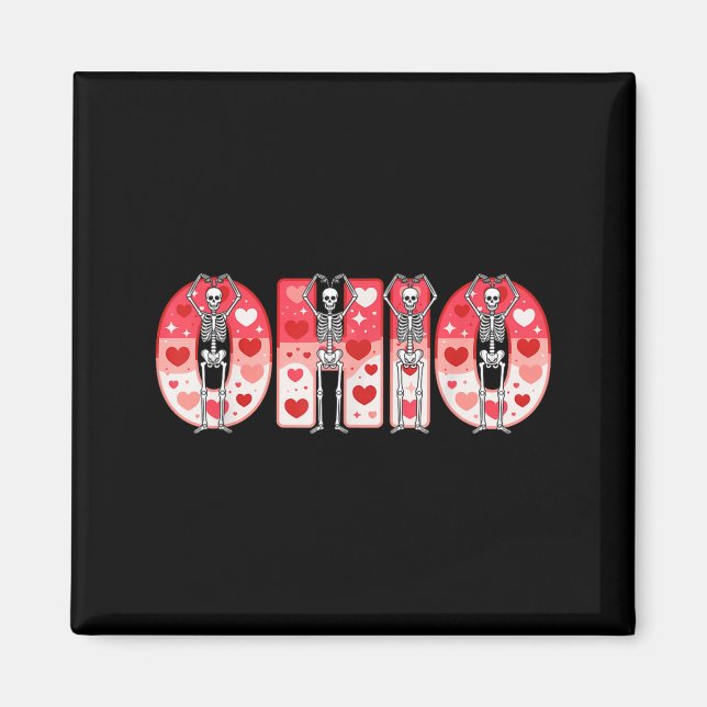 Aimant Squelettes drôles de l'Ohio dans l'équipe de la Sa (Devant)