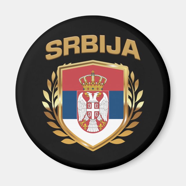 Aimant Srbija Bouclier indicateur Serbie (Devant)