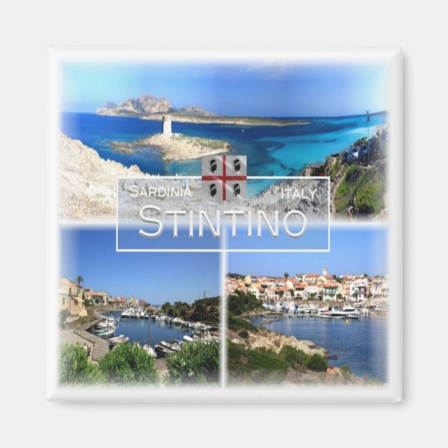 Aimant SRD017 STINTINO - Mosaïque - Sardaigne - Frigo (Devant)