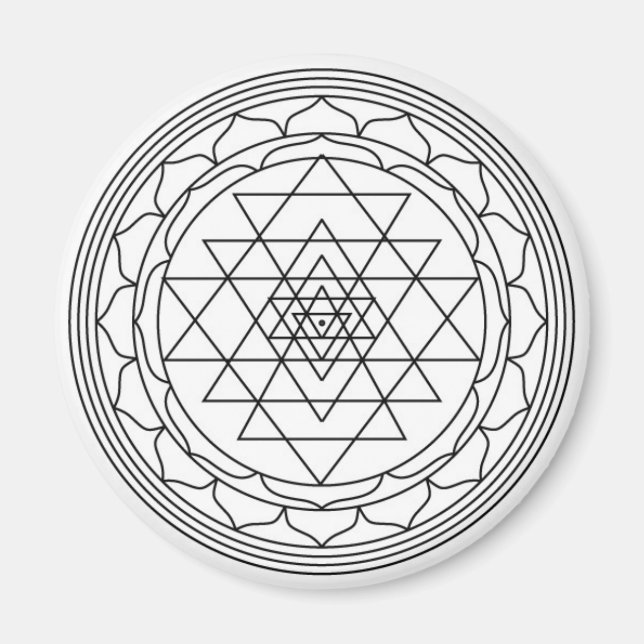 Aimant sri yantra (Devant)