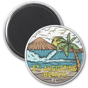 Aimant St Augustine Beach Florida Vintage