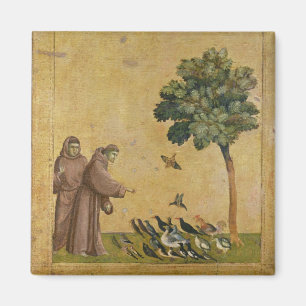 Aimant St Francis d'Assisi prêchant aux oiseaux