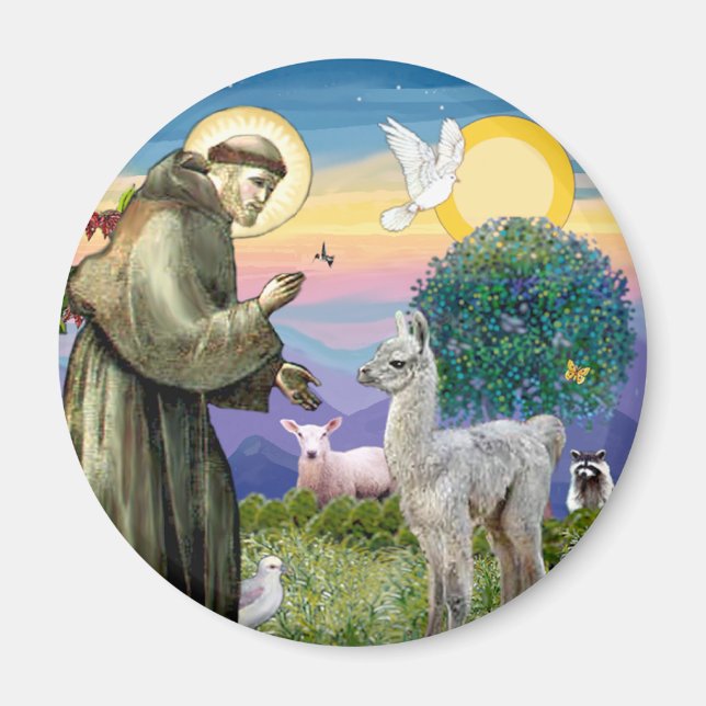 Aimant St Francis et Llama Baby (Devant)