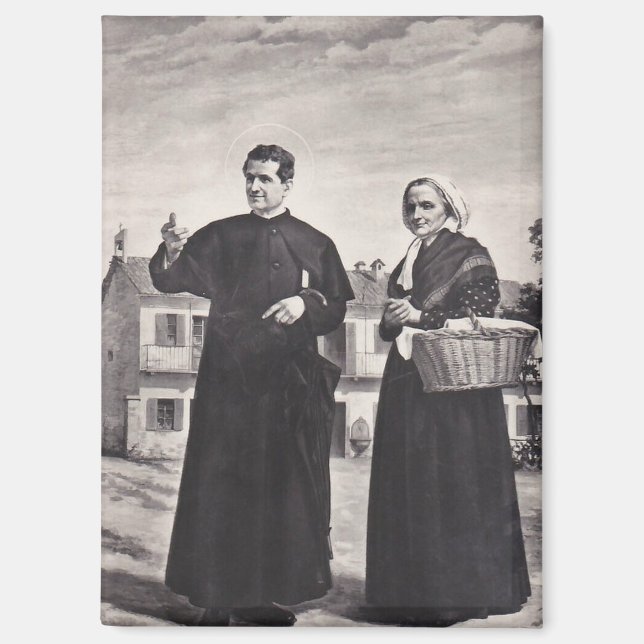 Aimant St. Jean Bosco avec sa mère (Recto)