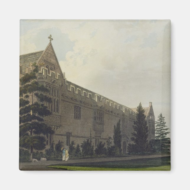 Aimant St. John's College vu du jardin, illustrat (Devant)