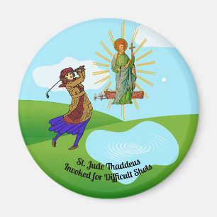 Aimant St. Jude Thaddeus & Intrepid Femme Golfeur