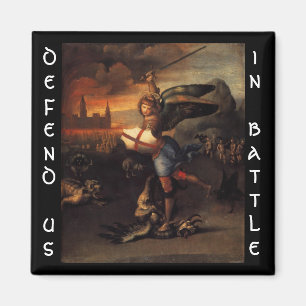 Aimant St Michael et le Dragon, noir brun