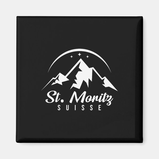Aimant St. Moritz Suisse Station de ski Ski Snowboard (Devant)