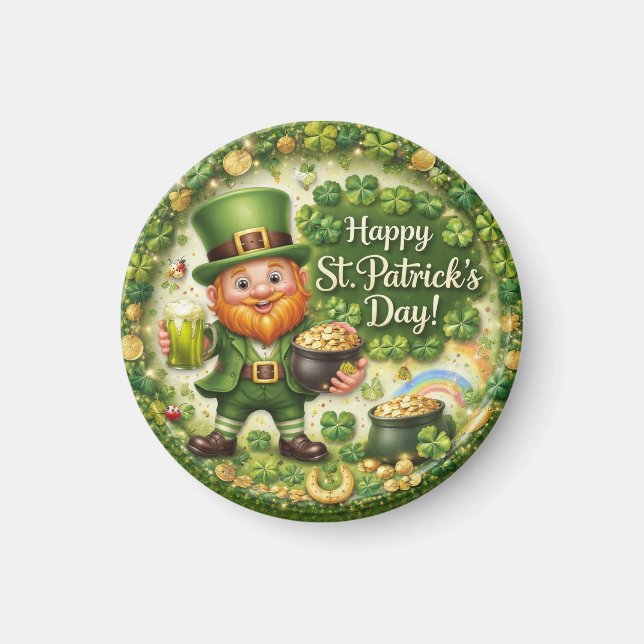 Aimant St. Patrick’s Day Leprechaun Keychain (Devant)