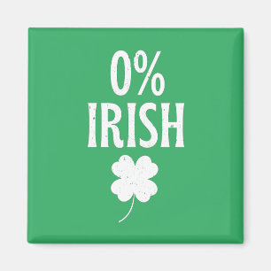 Aimant St Patrick's Day 0% irlandais