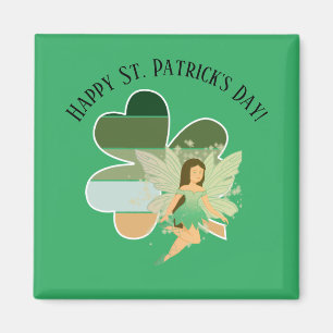 Aimant St. Patrick's Day Distressed Shamrock Irish Fairy