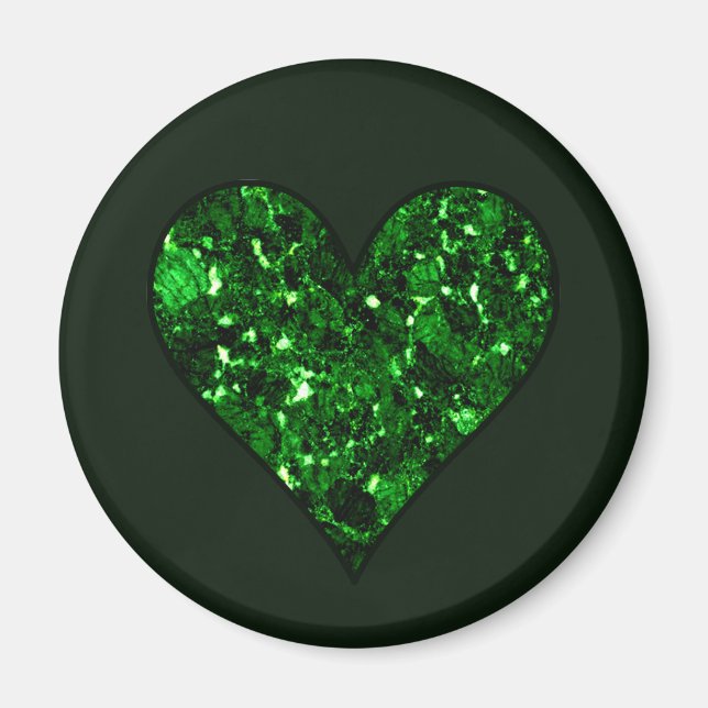 Aimant St. Patrick's Day Emerald Heart (Devant)