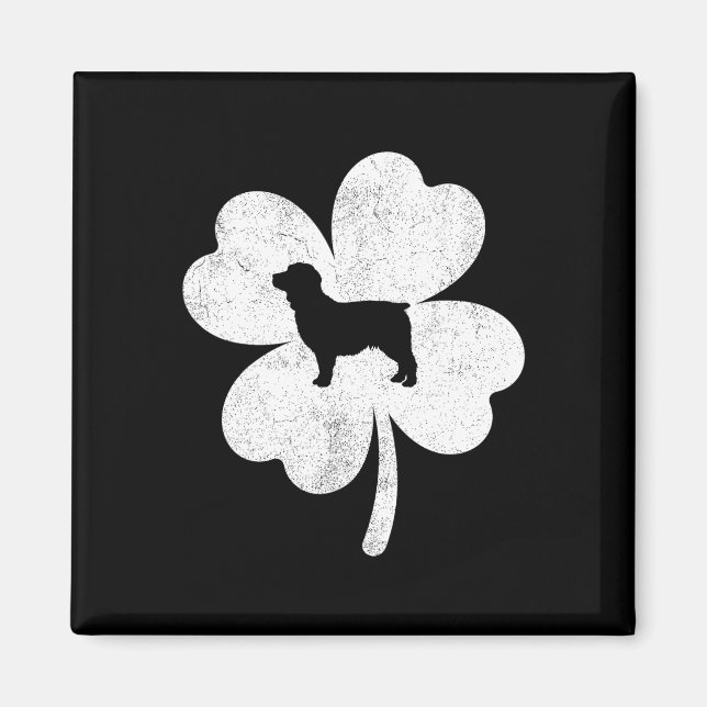 Aimant St Patricks Day English Springer Spaniel Lucky Sha (Devant)