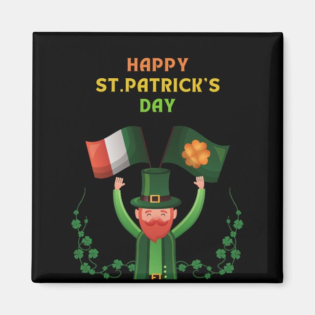 Aimant St. Patricks Day Irlandais - Lucky Irish Shamrock (Devant)